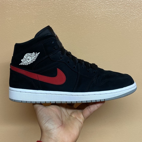 Air Jordan 1 Mid Multi Color Swoosh Black 554724-065 - Picture 6 of 16